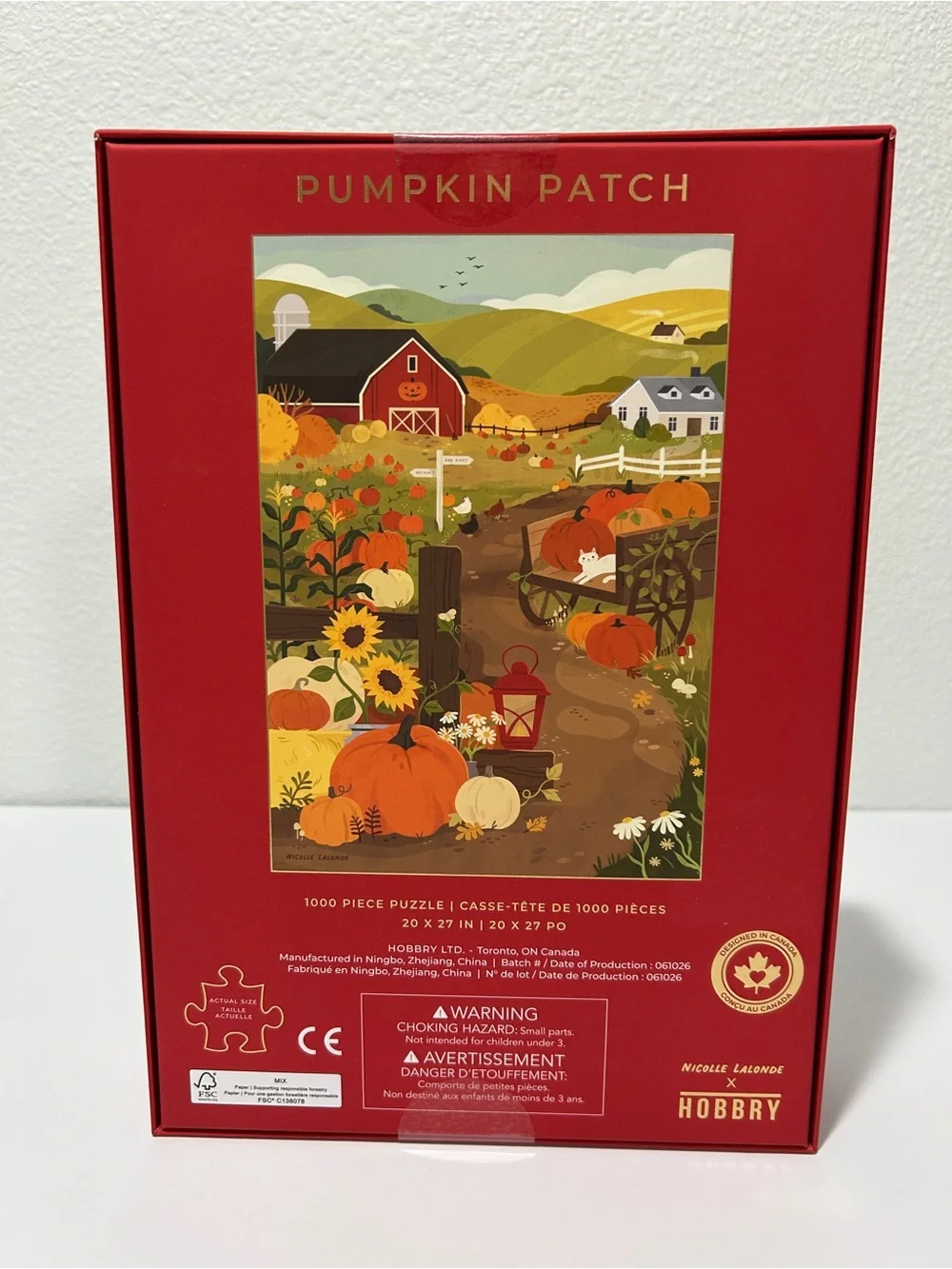 NEW Hobbry Jigsaw Puzzle Pumpkin Patch 1000 Pieces